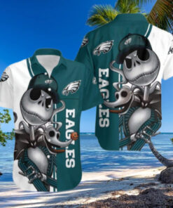 Philadelphia Eagles Jack Skellington Hawaiian Shirt