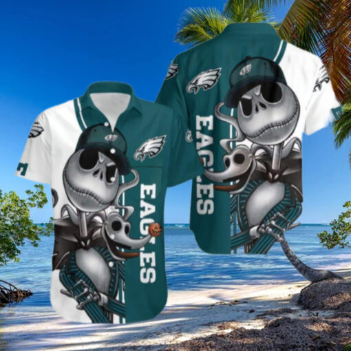 Philadelphia Eagles Jack Skellington Hawaiian Shirt