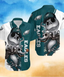 Philadelphia Eagles Jack Skellington Hawaiian Shirt