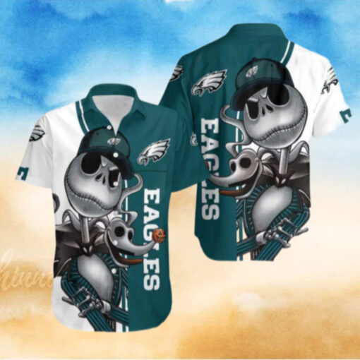 Philadelphia Eagles Jack Skellington Hawaiian Shirt