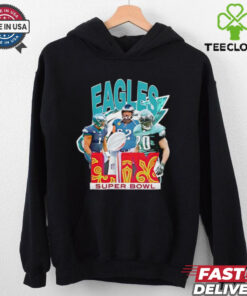 Philadelphia Eagles Jalen Hurts Jason Kelce and Brian Dawkins Super Bowl LIX 2025 shirt