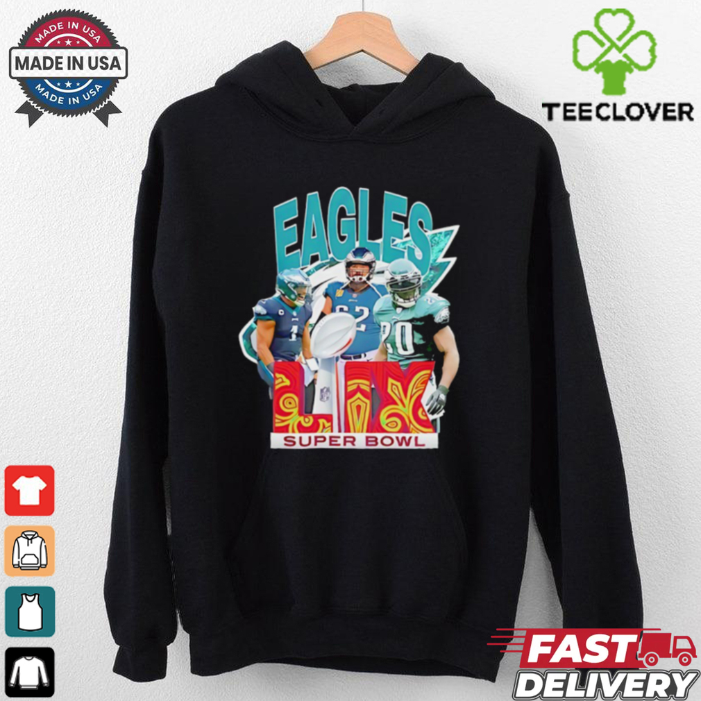 Philadelphia Eagles Jalen Hurts Jason Kelce and Brian Dawkins Super Bowl LIX 2025 shirt Philadelphia Eagles Jalen Hurts Jason Kelce and Brian Dawkins Super Bowl LIX 2025 shirt