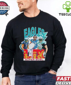 Philadelphia Eagles Jalen Hurts Jason Kelce and Brian Dawkins Super Bowl LIX 2025 shirt