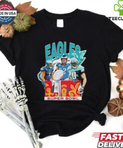 Philadelphia Eagles Jalen Hurts Jason Kelce and Brian Dawkins Super Bowl LIX 2025 shirt