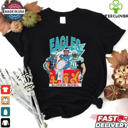 Philadelphia Eagles Jalen Hurts Jason Kelce and Brian Dawkins Super Bowl LIX 2025 shirt
