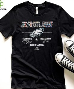 Philadelphia Eagles Jalen Hurts Miles Sanders And Kenneth Gainwell Signatures Shirt
