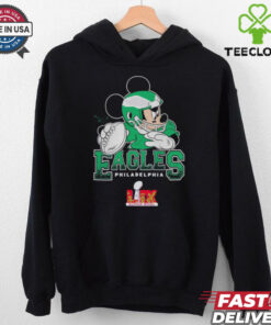 Philadelphia Eagles Junk Food Disney Mickey QB Super Bowl Lix Shirt