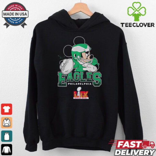 Philadelphia Eagles Junk Food Disney Mickey QB Super Bowl Lix Shirt