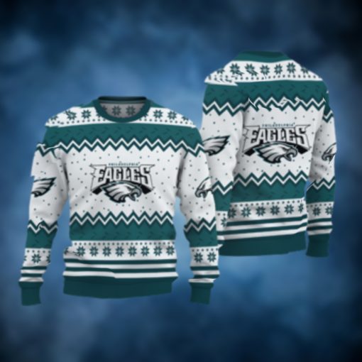 Philadelphia Eagles Logo All Over Printed Christmas Sweater