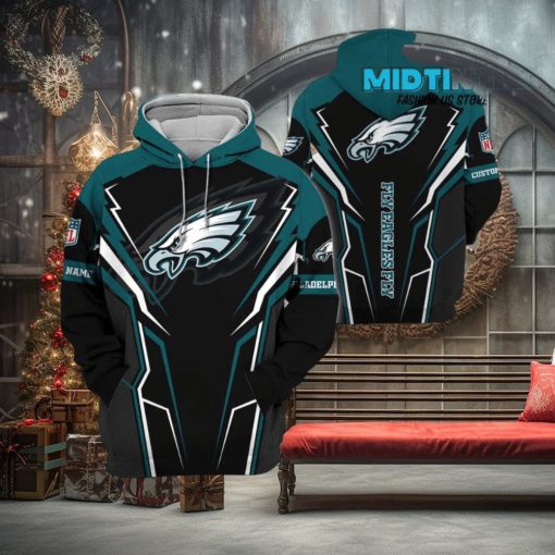 Philadelphia Eagles Logo Custom Name Hoodie