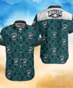 Philadelphia Eagles Luxury Logo Hawaiian Shirt