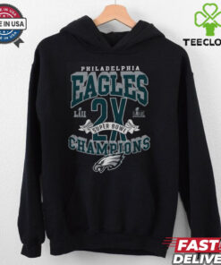 Philadelphia Eagles Majestic Threads Two Time Super Bowl Champions Yard Lines Heavyweight T Shirt
