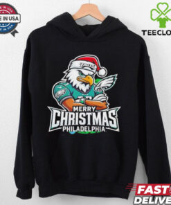 Philadelphia Eagles Mascot Santa Merry Christmas shirt