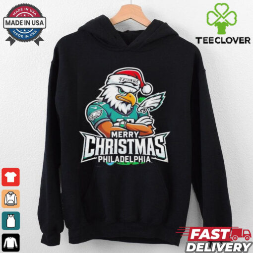 Philadelphia Eagles Mascot Santa Merry Christmas shirt