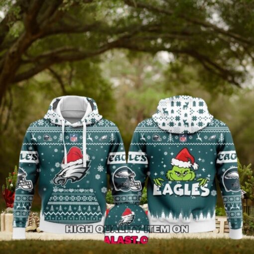 Philadelphia Eagles Merry Christmas Ugly Hoodie Sweatshirt