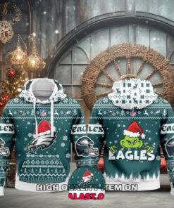 Philadelphia Eagles Merry Christmas Ugly Hoodie Sweatshirt