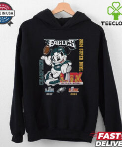 Philadelphia Eagles Mickey Mouse Super Bowl LIX Champions T Shirt