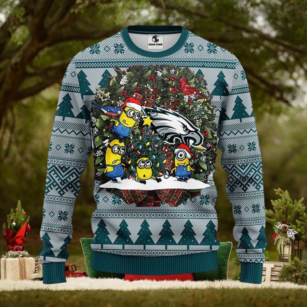 Philadelphia Eagles Minion Christmas Ugly Sweater – Teeclover