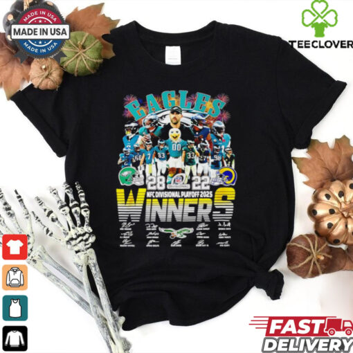 Philadelphia Eagles NFC Divisional Playoff 2025 Winners signatures shirt