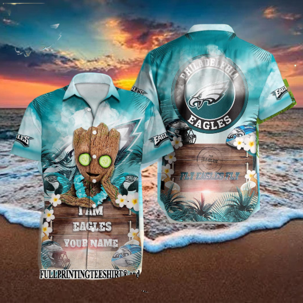 Philadelphia Eagles NFL 3D Hawaiian Shirt Philadelphia Eagles NFL 3D Hawaiian Shirt