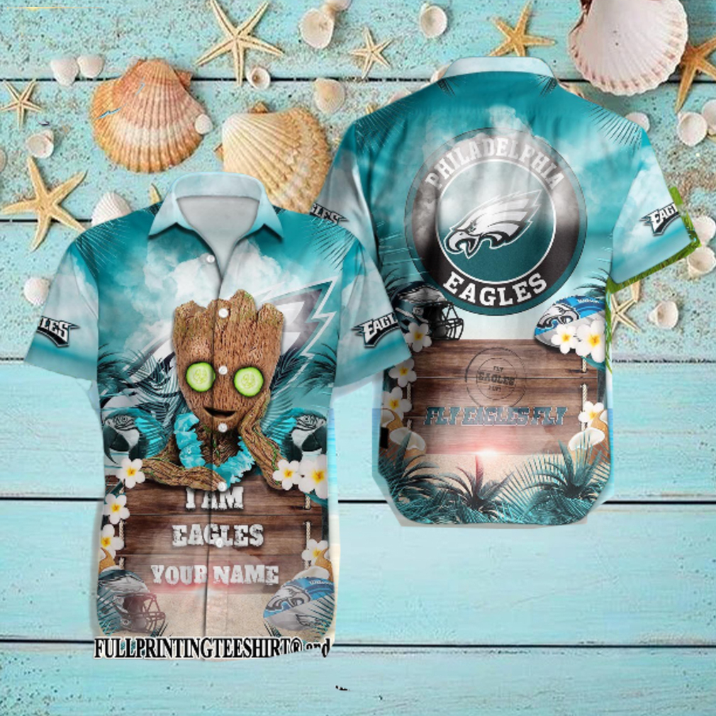 Philadelphia Eagles NFL 3D Hawaiian Shirt Philadelphia Eagles NFL 3D Hawaiian Shirt