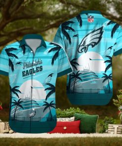 Philadelphia Eagles NFL Big Ship And Ocean Aloha Short Sleeve Hawaiian Shirt