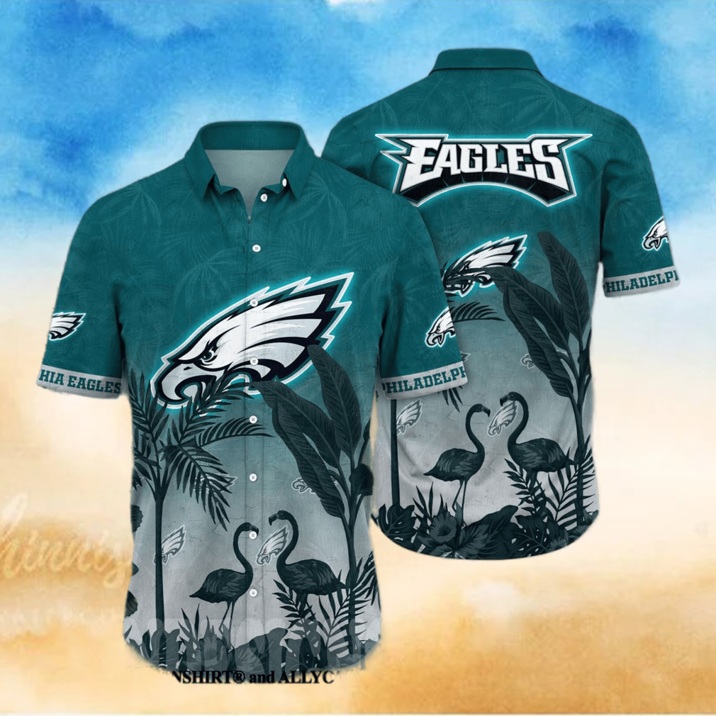 NFL 3D Hawaiian Shirt Men Philadelphia Eagles Shirt Flower Print For Men  And Women - Banantees