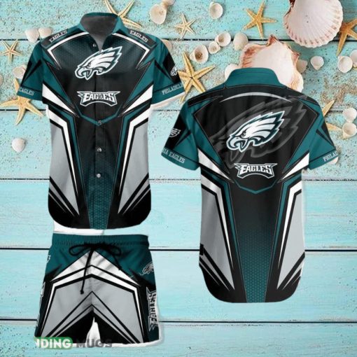 Philadelphia Eagles NFL Football Short Hawaiian Shirt And Short For Men Women Gift Summer Beach Team Holiday