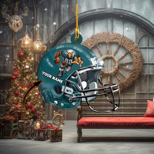 Philadelphia Eagles NFL Helmet Personalized Xmas Gift Christmas Tree Decorations Ornament