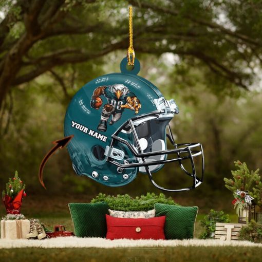 Philadelphia Eagles NFL Helmet Personalized Xmas Gift Christmas Tree Decorations Ornament