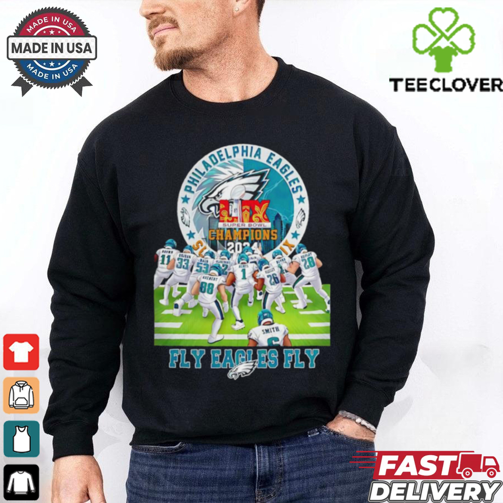 Philadelphia Eagles NFL LIX Super Bowl Champions 2024 Fly Eagles Fly stadium shirt Philadelphia Eagles NFL LIX Super Bowl Champions 2024 Fly Eagles Fly stadium shirt