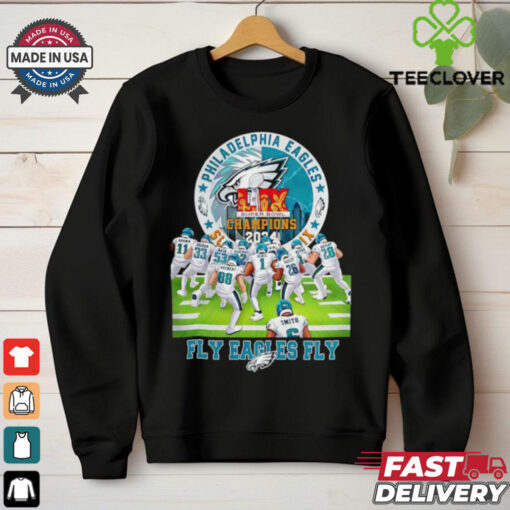 Philadelphia Eagles NFL LIX Super Bowl Champions 2024 Fly Eagles Fly stadium shirt