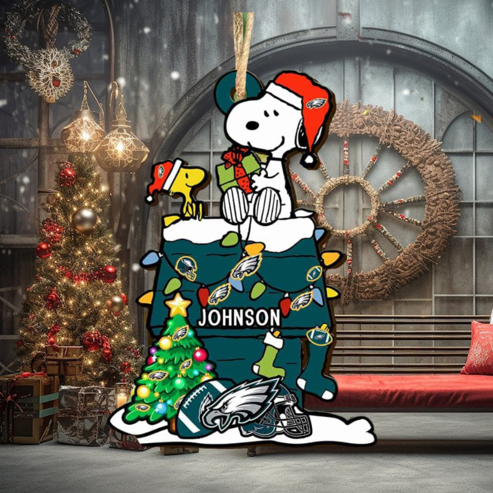 Philadelphia Eagles NFL Snoopy Ornament Personalized Christmas 2023 Holidays Philadelphia Eagles NFL Snoopy Ornament Personalized Christmas 2023 Holidays