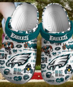 Philadelphia Eagles NFL Sport Crocs Crocband Clogs Shoes Comfortable For Men Women and Kids – Footwearelite Exclusive