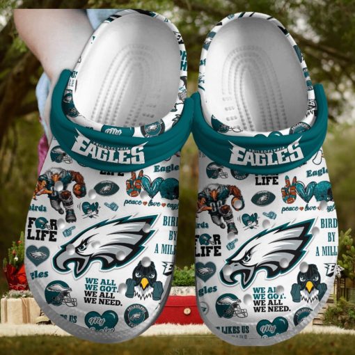 Philadelphia Eagles NFL Sport Crocs Crocband Clogs Shoes Comfortable For Men Women and Kids – Footwearelite Exclusive