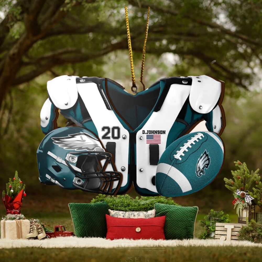 Philadelphia Eagles NFL Sport Ornament Custom Your Name And Number Philadelphia Eagles NFL Sport Ornament Custom Your Name And Number