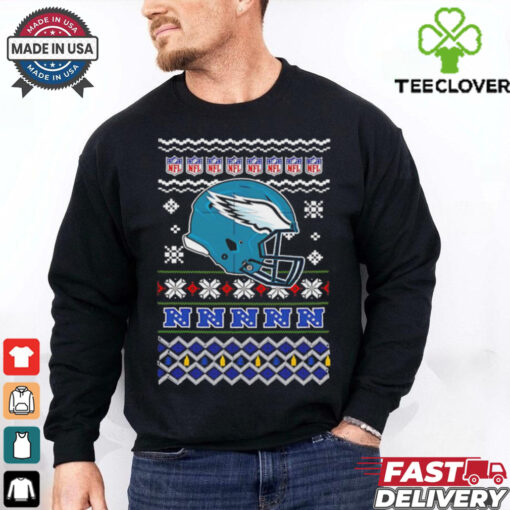Philadelphia Eagles NFL football Christmas helmet shirt