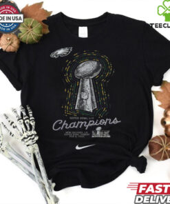 Philadelphia Eagles Nike Preschool Super Bowl LIX Champions Lombardi Trophy T Shirt