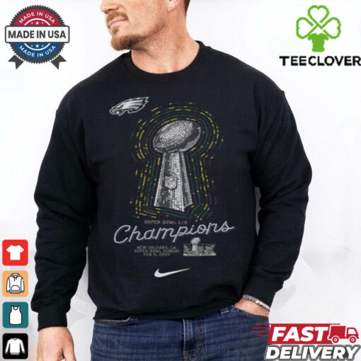 Philadelphia Eagles Nike Preschool Super Bowl LIX Champions Lombardi Trophy T Shirt