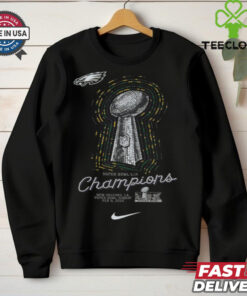 Philadelphia Eagles Nike Preschool Super Bowl LIX Champions Lombardi Trophy T Shirt