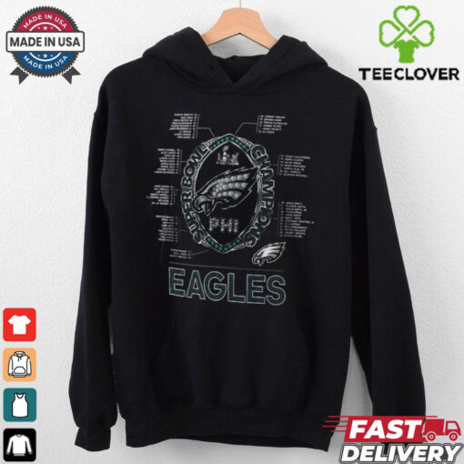 Philadelphia Eagles Nike Super Bowl LIX Champions Roster Shirt