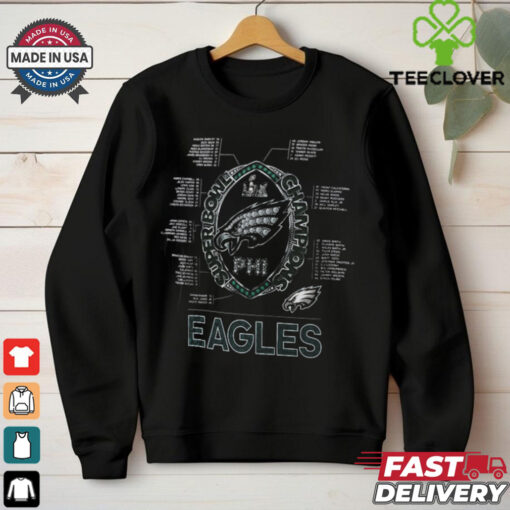 Philadelphia Eagles Nike Super Bowl LIX Champions Roster Shirt