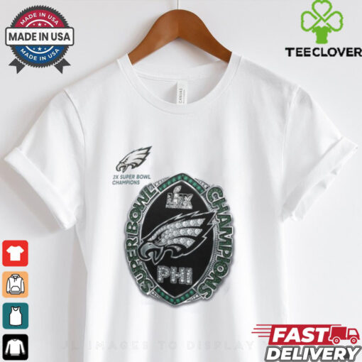 Philadelphia Eagles Nike Women’s Two Time Super Bowl Champions Ring T Shirt