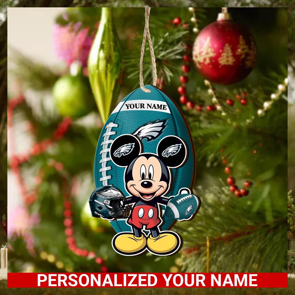 Philadelphia Eagles Personalized Your Name Mickey Mouse And NFL Team Ornament SP161023185ID03 Philadelphia Eagles Personalized Your Name Mickey Mouse And NFL Team Ornament SP161023185ID03