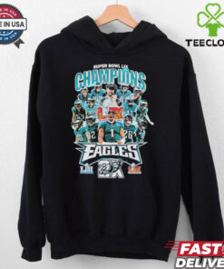 Philadelphia Eagles Philly Champions 2X Super Bowl LII Lix 2025 T shirt