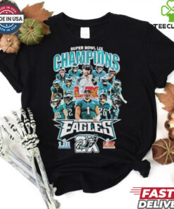 Philadelphia Eagles Philly Champions 2X Super Bowl LII Lix 2025 T shirt