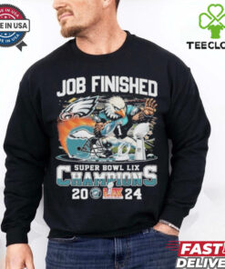 Philadelphia Eagles Philly Joe Finished Super Bowl LIX Champions 2024 Mascot T shirts