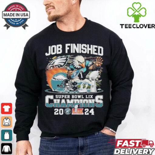 Philadelphia Eagles Philly Joe Finished Super Bowl LIX Champions 2024 Mascot T shirts