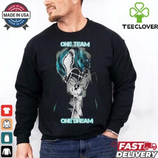 Philadelphia Eagles Philly One Team One Dream Helmet Hand T Shirts