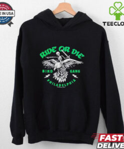 Philadelphia Eagles Philly Ride Or Die Bird Gang Skeleton Knife T shirts
